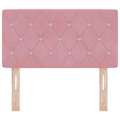 vidaXL LED Kopfteil mit LED-Lichtleisten Rosa 80 cm Polyester