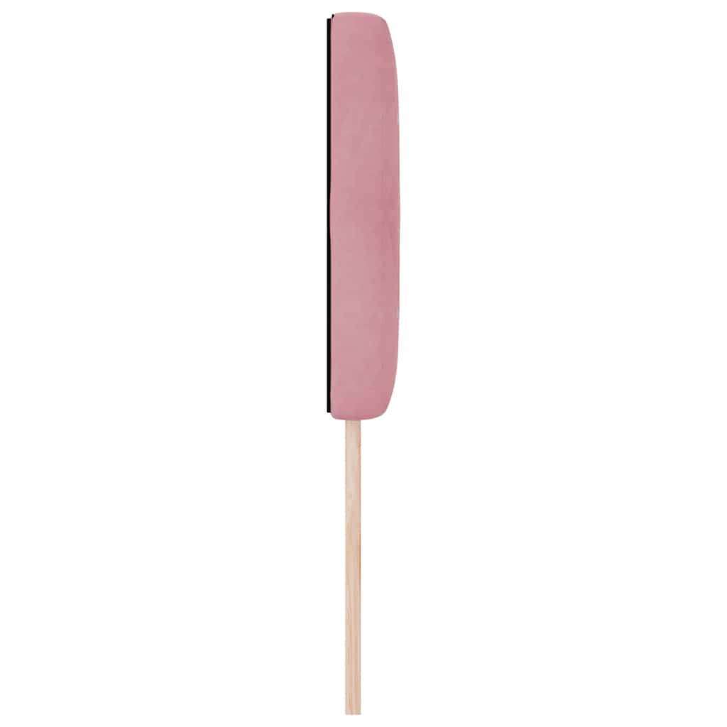 vidaXL LED Kopfteil mit LED-Lichtleisten Rosa 80 cm Polyester