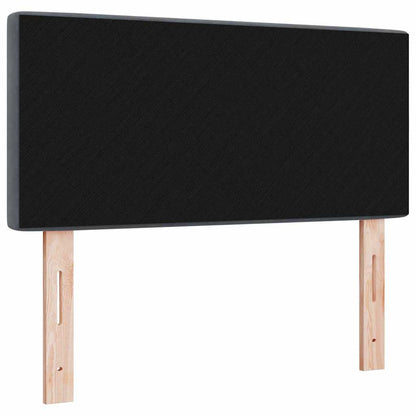vidaXL LED Kopfteil mit LED-Lichtleisten Dunkelgrau 90 cm Polyester