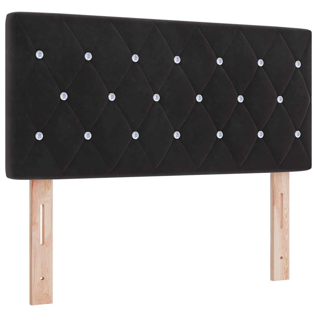 vidaXL LED Kopfteil mit LED-Lichtleisten Schwarz 90 cm Polyester