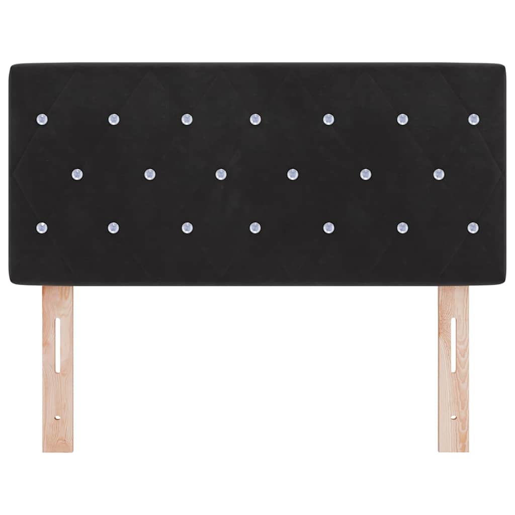 vidaXL LED Kopfteil mit LED-Lichtleisten Schwarz 90 cm Polyester