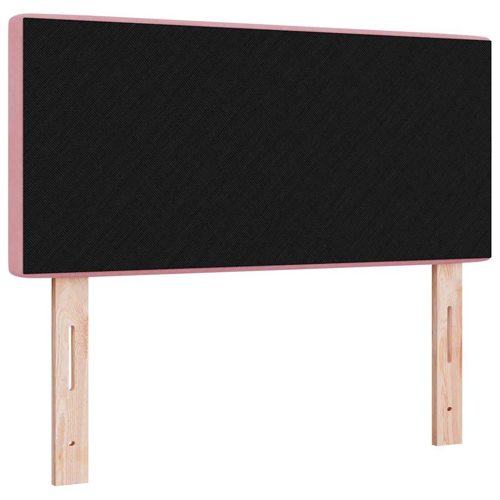 vidaXL LED Kopfteil mit LED-Lichtleisten Rosa 90 cm Polyester