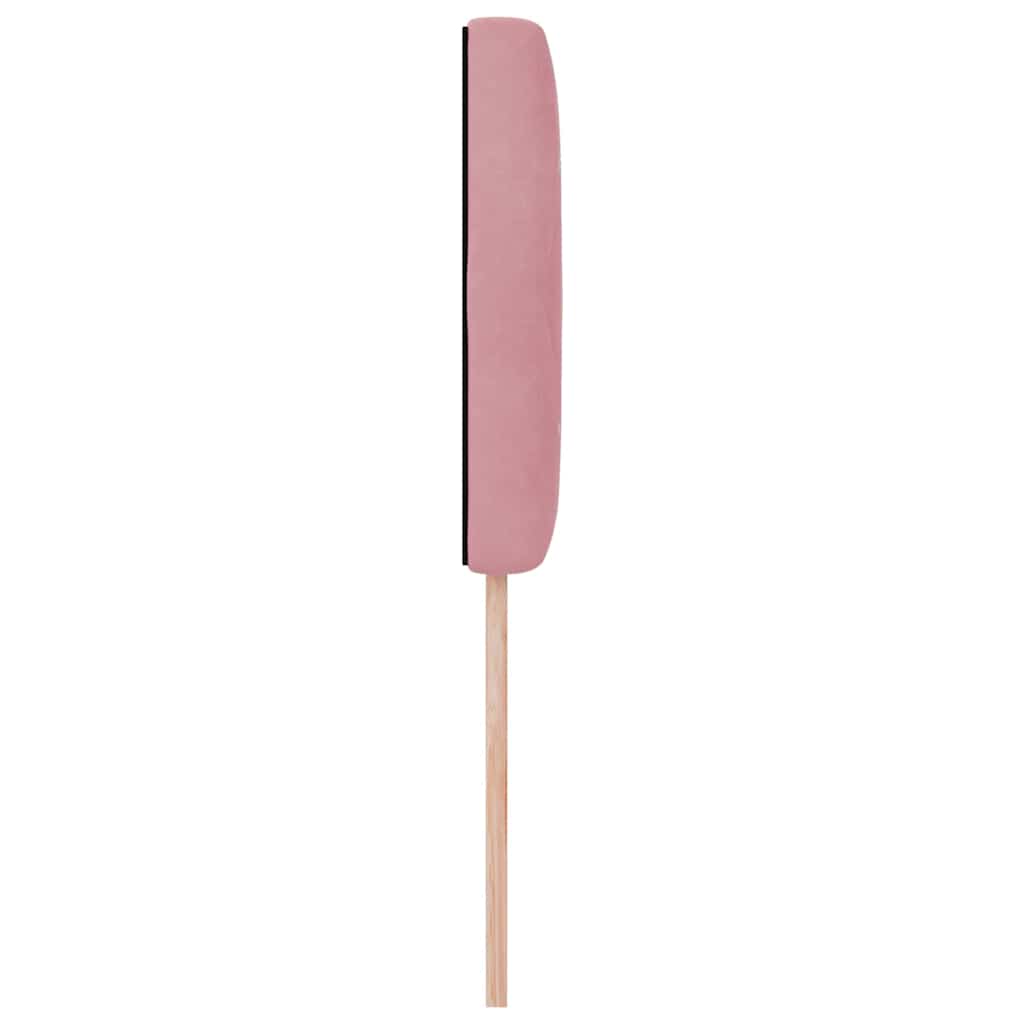 vidaXL LED Kopfteil mit LED-Lichtleisten Rosa 90 cm Polyester