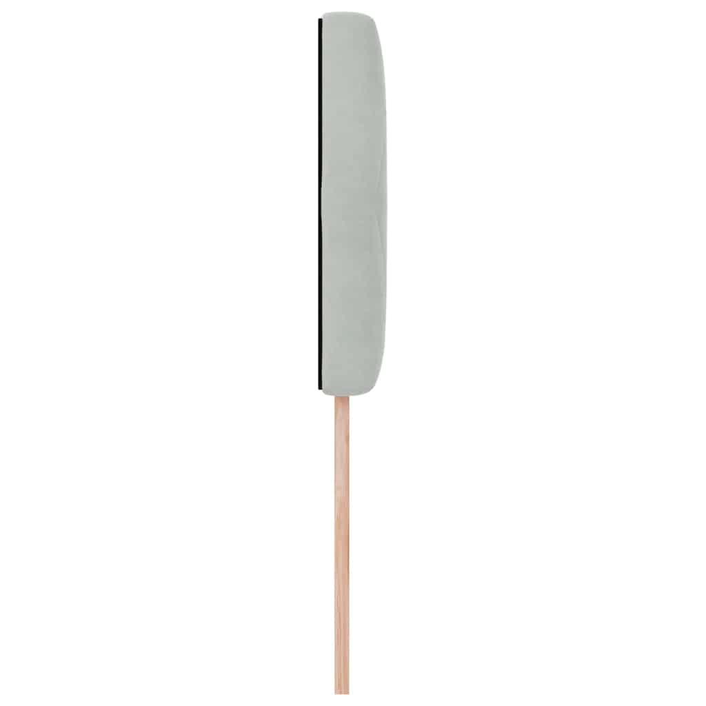 vidaXL LED Kopfteil mit LED-Lichtleisten Hellgrau 100 cm Polyester