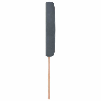 vidaXL LED Kopfteil mit LED-Lichtleisten Dunkelgrau 100 cm Polyester