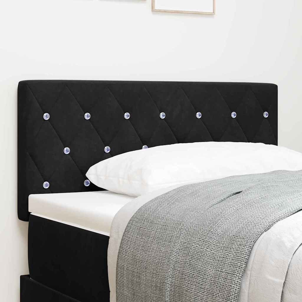 vidaXL LED Kopfteil mit LED-Lichtleisten Schwarz 100 cm Polyester