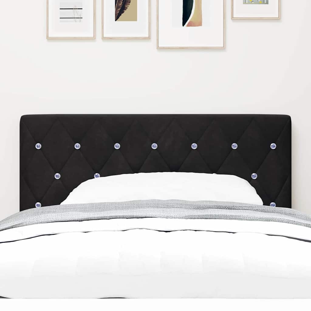 vidaXL LED Kopfteil mit LED-Lichtleisten Schwarz 100 cm Polyester