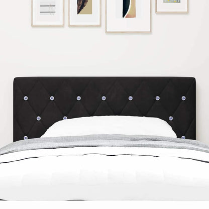 vidaXL LED Kopfteil mit LED-Lichtleisten Schwarz 100 cm Polyester