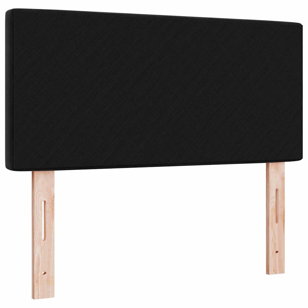 vidaXL LED Kopfteil mit LED-Lichtleisten Schwarz 100 cm Polyester
