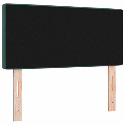 vidaXL LED Kopfteil mit LED-Lichtleisten Dunkelgrün 100 cm Polyester