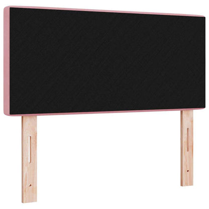 vidaXL LED Kopfteil mit LED-Lichtleisten Rosa 100 cm Polyester