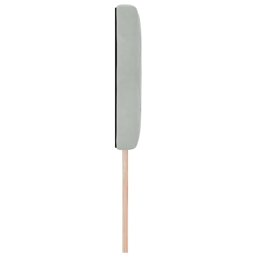vidaXL LED Kopfteil mit LED-Lichtleisten Hellgrau 144 cm Polyester