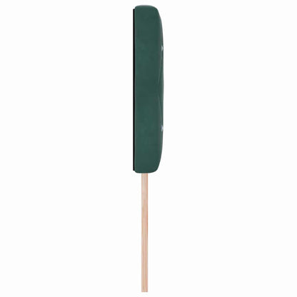 vidaXL LED Kopfteil mit LED-Lichtleisten Dunkelgrün 144 cm Polyester