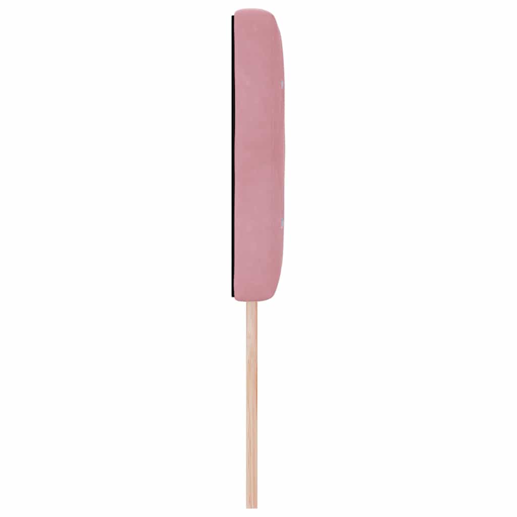 vidaXL LED Kopfteil mit LED-Lichtleisten Rosa 144 cm Polyester