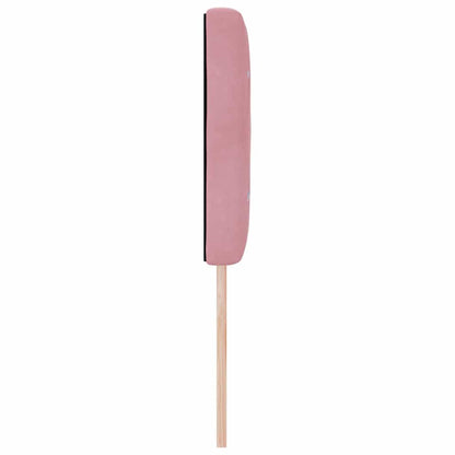 vidaXL LED Kopfteil mit LED-Lichtleisten Rosa 144 cm Polyester