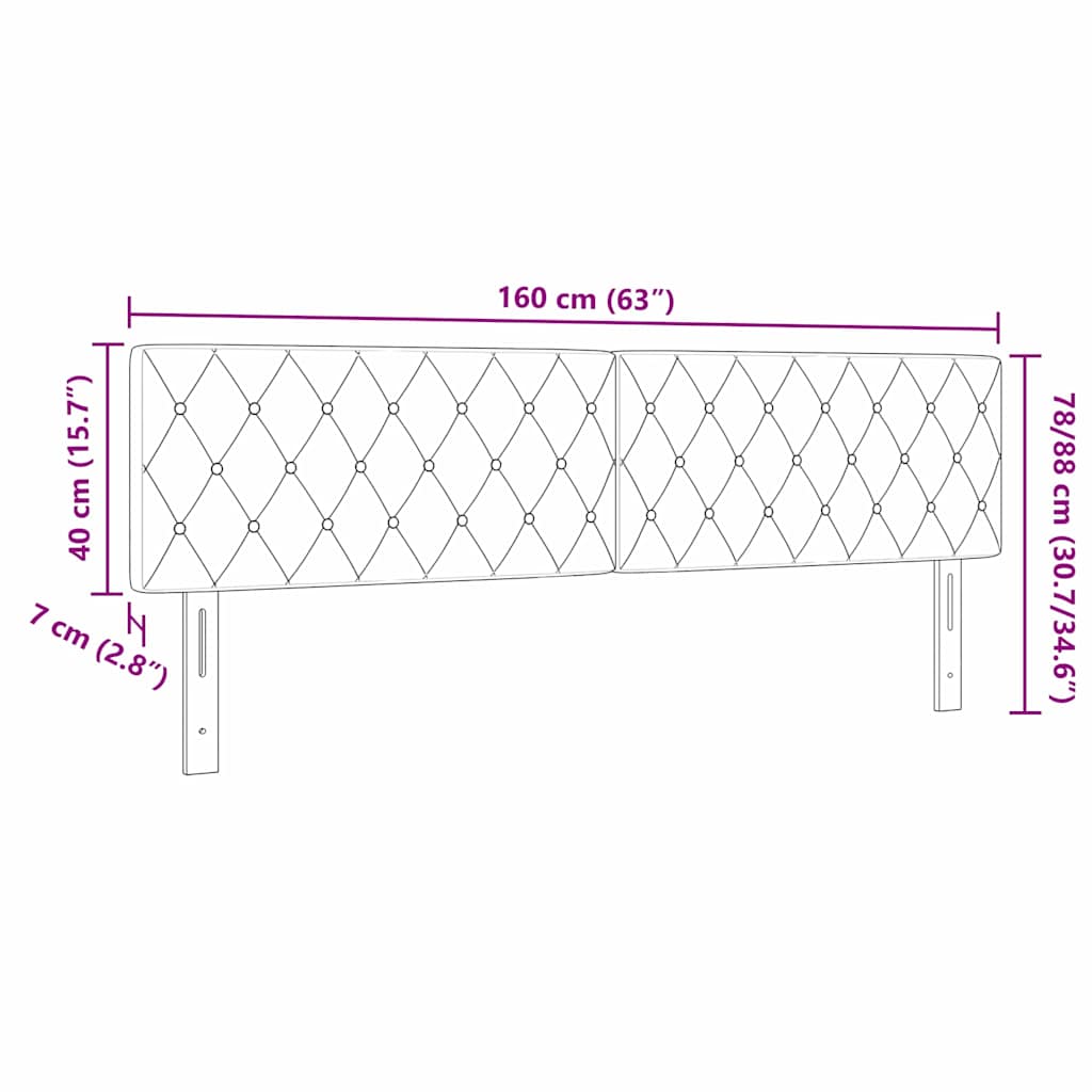 vidaXL LED Kopfteil mit LED-Lichtleisten Hellgrau 160 cm Polyester