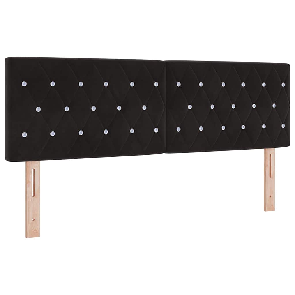 vidaXL LED Kopfteil mit LED-Lichtleisten Schwarz 160 cm Polyester