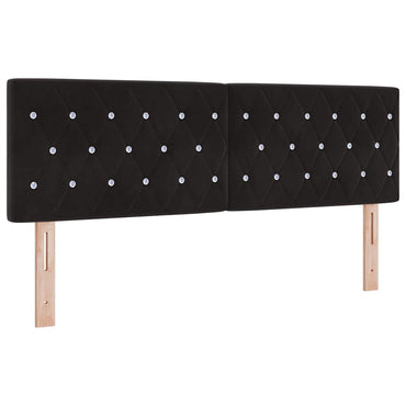 vidaXL LED Kopfteil mit LED-Lichtleisten Schwarz 160 cm Polyester