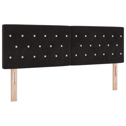 vidaXL LED Kopfteil mit LED-Lichtleisten Schwarz 160 cm Polyester
