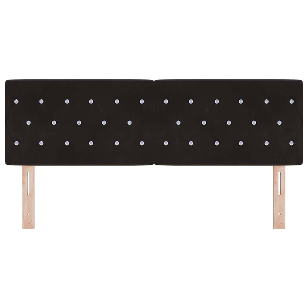 vidaXL LED Kopfteil mit LED-Lichtleisten Schwarz 160 cm Polyester