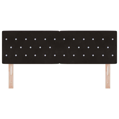 vidaXL LED Kopfteil mit LED-Lichtleisten Schwarz 160 cm Polyester