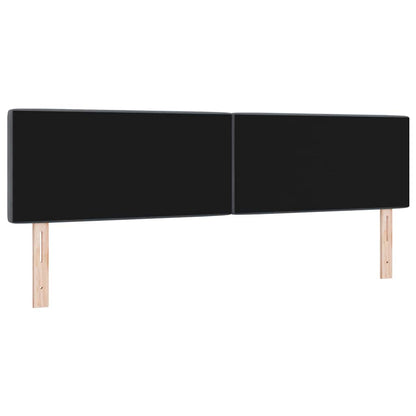 vidaXL LED Kopfteil mit LED-Lichtleisten Dunkelgrau 180 cm Polyester