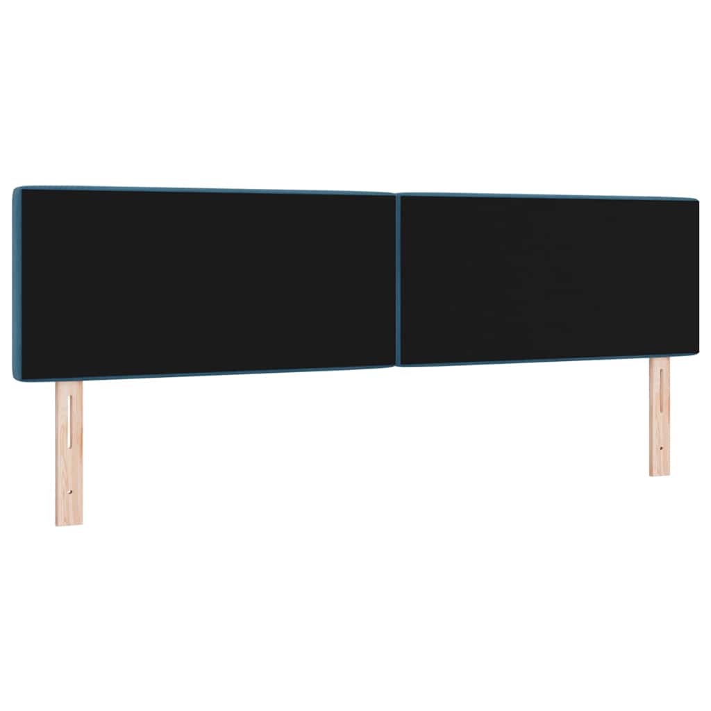 vidaXL LED Kopfteil mit LED-Lichtleisten Dunkelblau 180 cm Polyester
