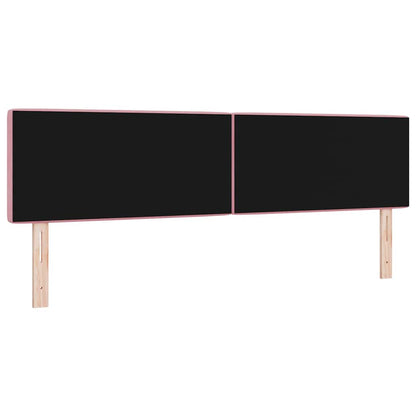 vidaXL LED Kopfteil mit LED-Lichtleisten Rosa 180 cm Polyester