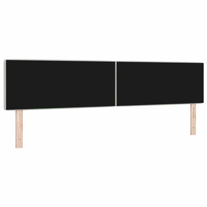 vidaXL LED Kopfteil mit LED-Lichtleisten Hellgrau 200 cm Polyester