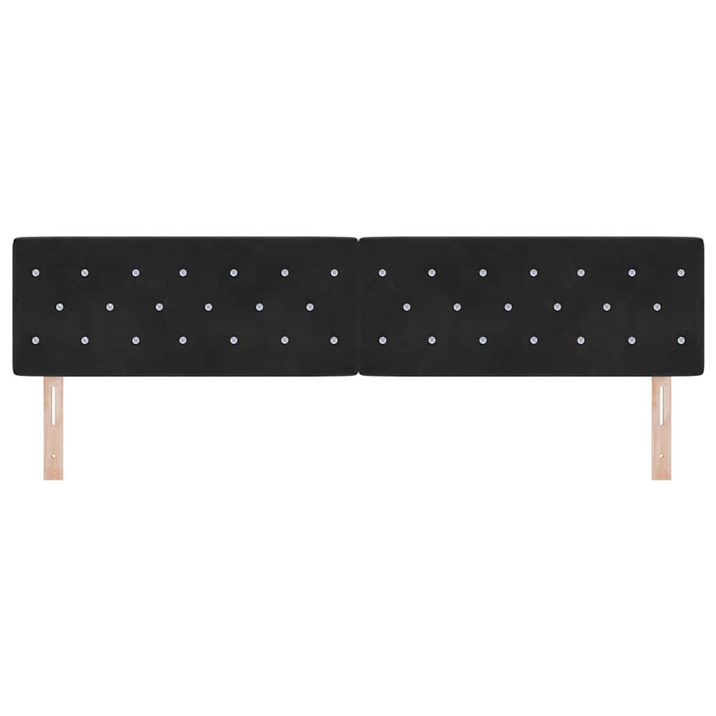 vidaXL LED Kopfteil mit LED-Lichtleisten Schwarz 200 cm Polyester