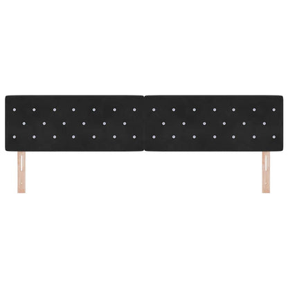vidaXL LED Kopfteil mit LED-Lichtleisten Schwarz 200 cm Polyester