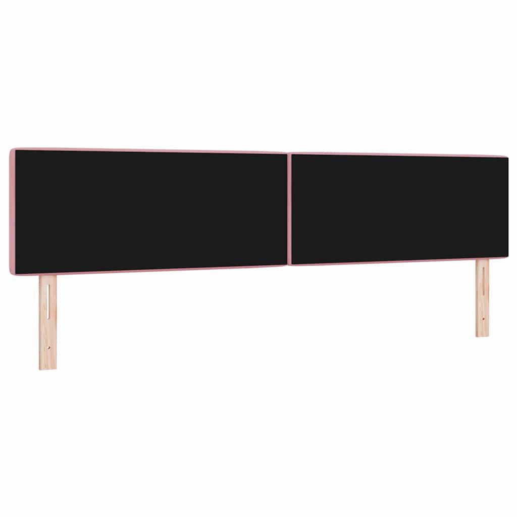 vidaXL LED Kopfteil mit LED-Lichtleisten Rosa 200 cm Polyester