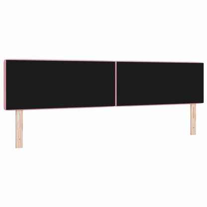 vidaXL LED Kopfteil mit LED-Lichtleisten Rosa 200 cm Polyester