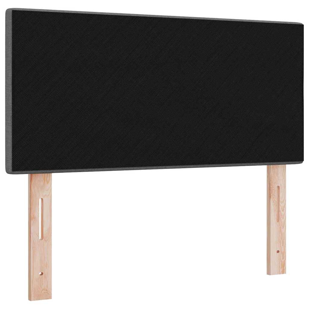 vidaXL LED Kopfteil mit LED-Lichtleisten Dunkelgrau 80 cm Polyester
