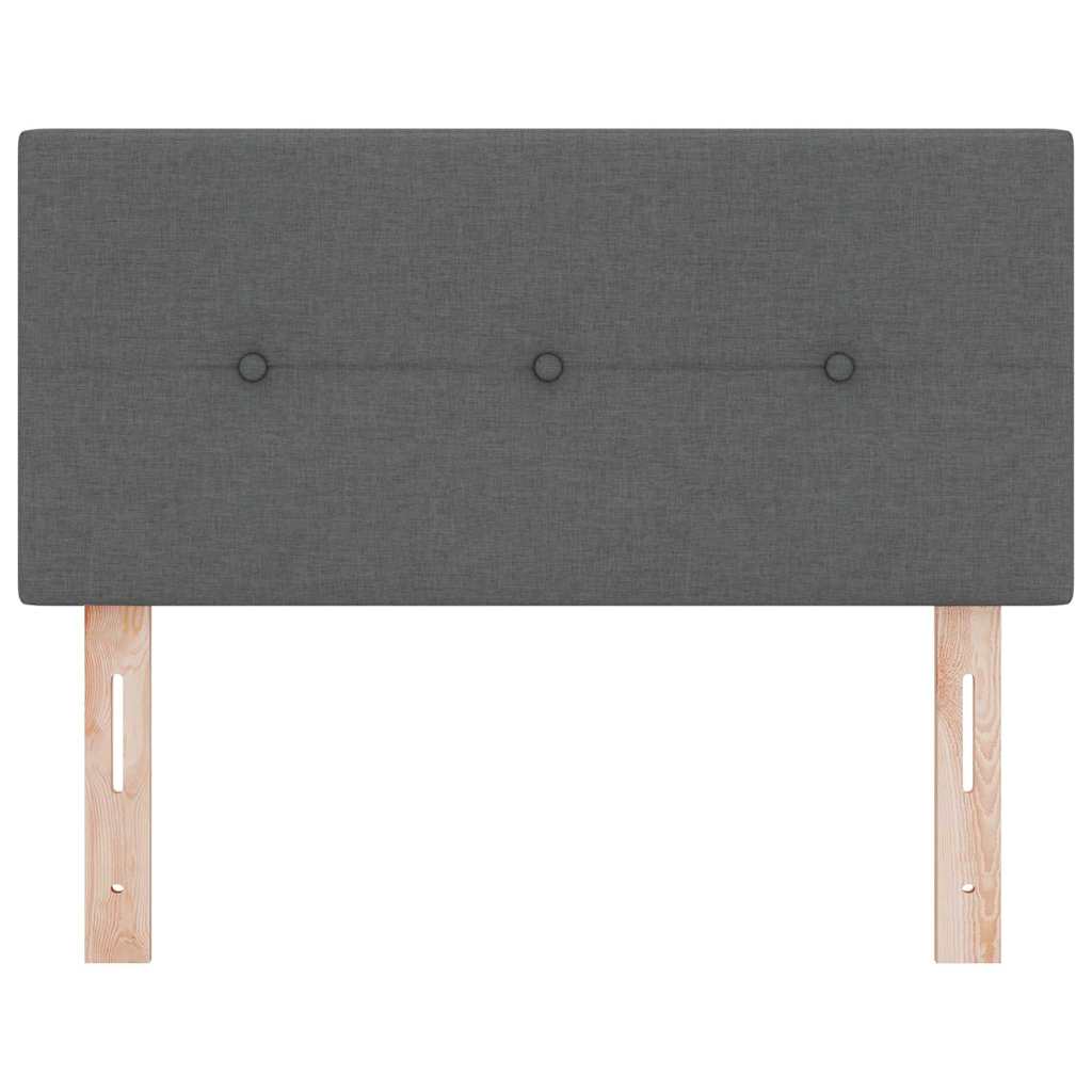 vidaXL LED Kopfteil mit LED-Lichtleisten Dunkelgrau 80 cm Polyester