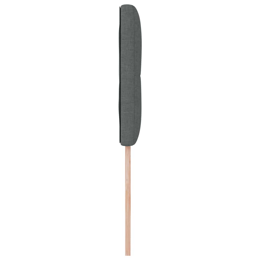 vidaXL LED Kopfteil mit LED-Lichtleisten Dunkelgrau 80 cm Polyester