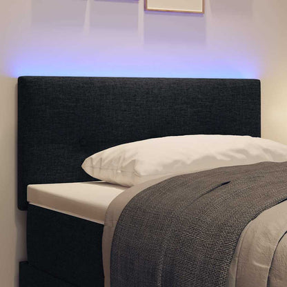 vidaXL LED Kopfteil mit LED-Lichtleisten Schwarz 80 cm Polyester