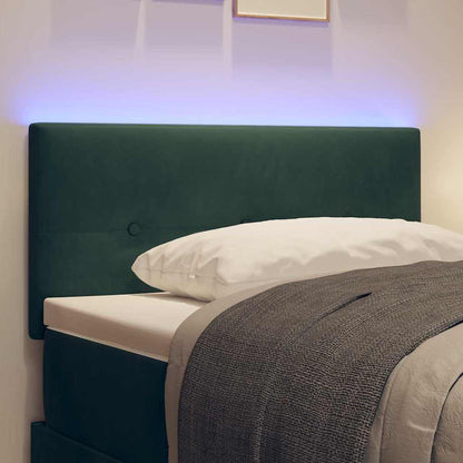 vidaXL LED Kopfteil mit LED-Lichtleisten Grün 80 cm Polyester
