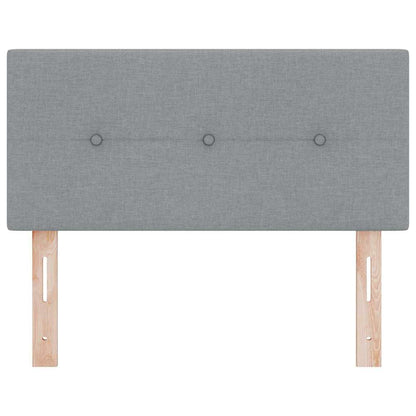 vidaXL LED Kopfteil mit LED-Lichtleisten Hellgrau 90 cm Polyester