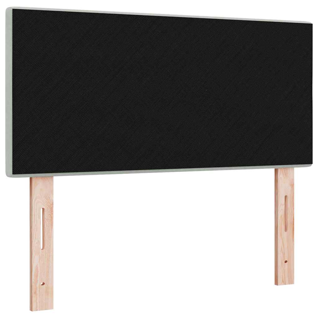 vidaXL LED Kopfteil mit LED-Lichtleisten Hellgrau 90 cm Polyester