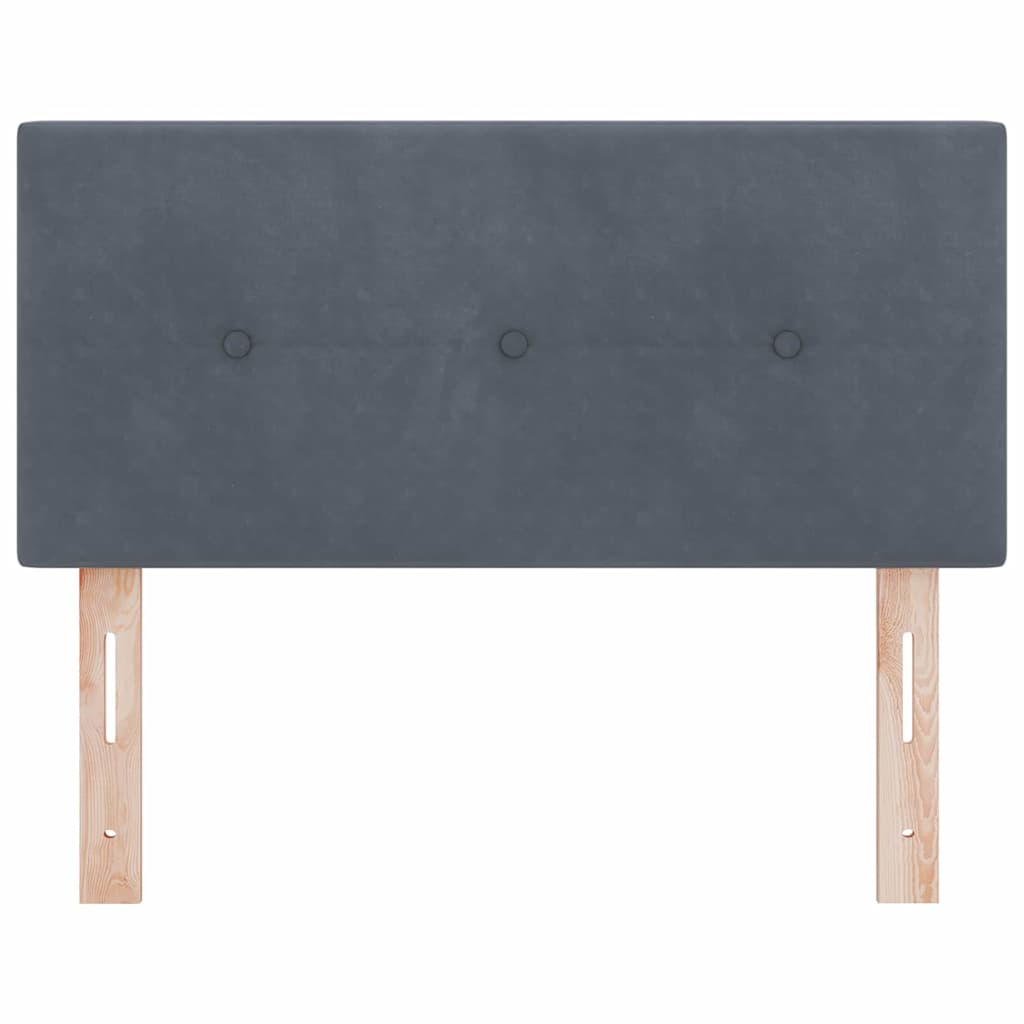 vidaXL LED Kopfteil mit LED-Lichtleisten Grau 90 cm Polyester
