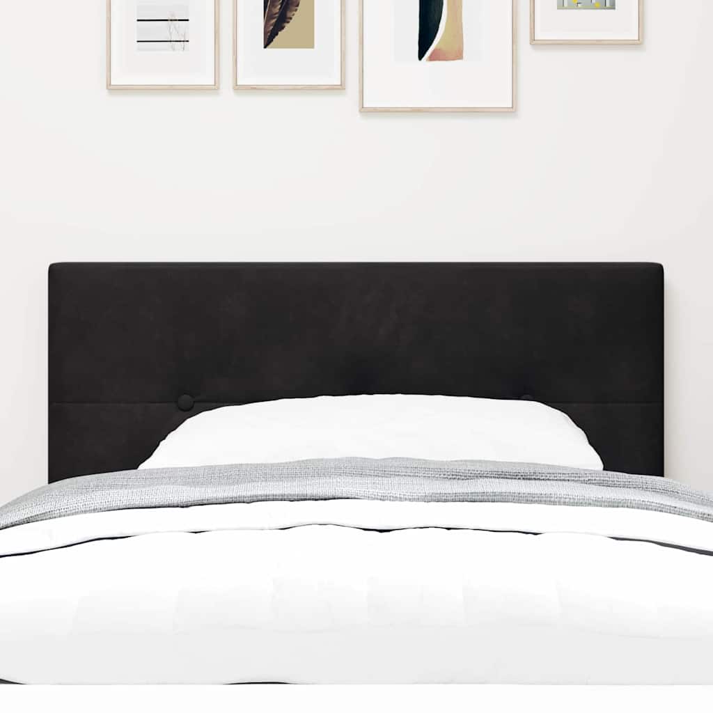 vidaXL LED Kopfteil mit LED-Lichtleisten Schwarz 90 cm Polyester