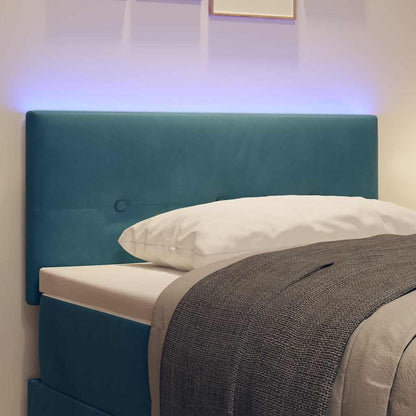 vidaXL LED Kopfteil mit LED-Lichtleisten Blau 90 cm Polyester