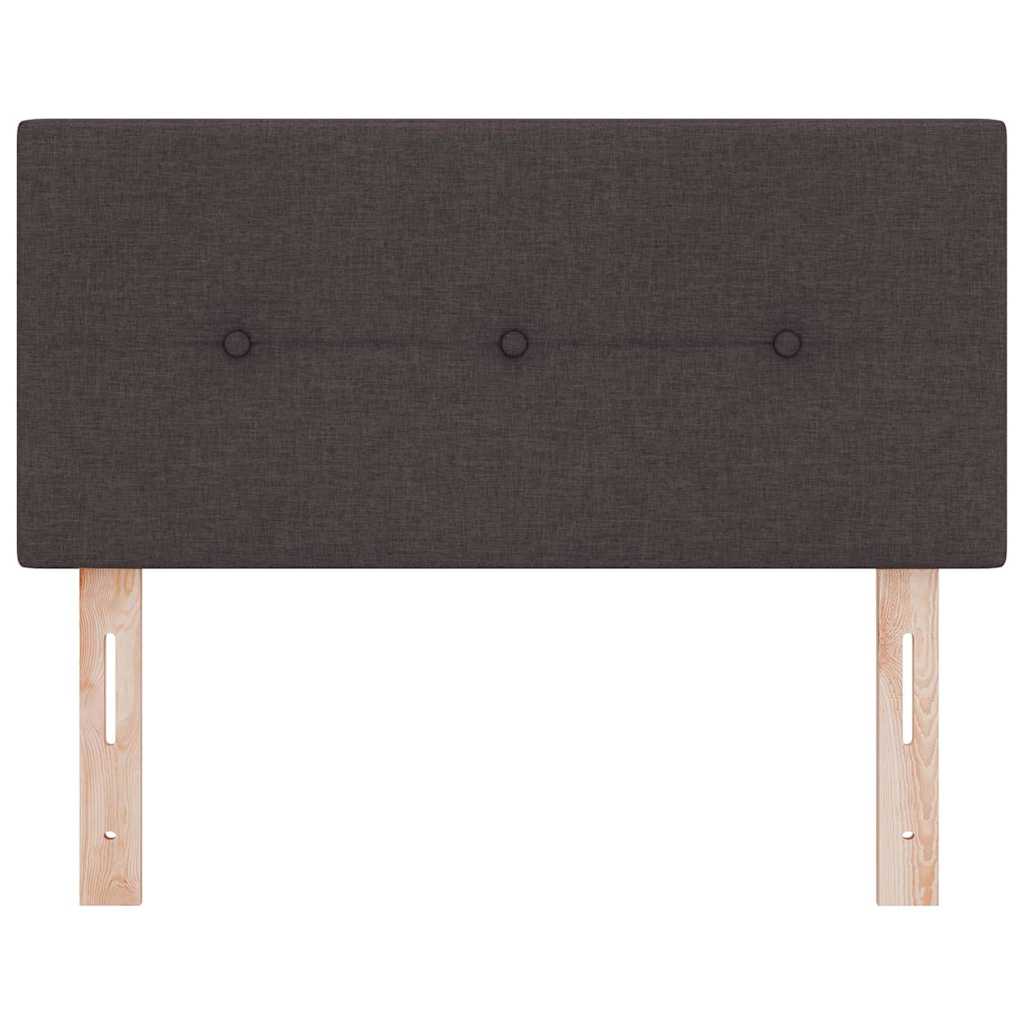 vidaXL LED Kopfteil mit LED-Lichtleisten Dunkelbraun 100 cm Polyester