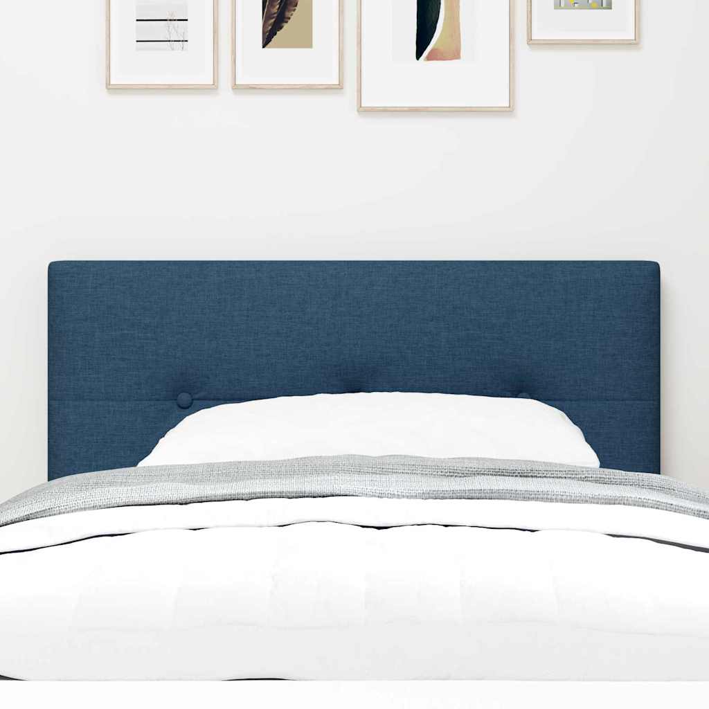 vidaXL LED Kopfteil mit LED-Lichtleisten Blau 100 cm Polyester