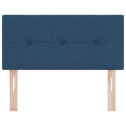 vidaXL LED Kopfteil mit LED-Lichtleisten Blau 100 cm Polyester