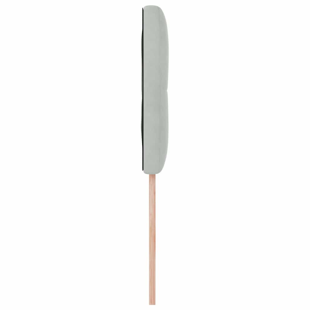 vidaXL LED Kopfteil mit LED-Lichtleisten Hellgrau 100 cm Polyester