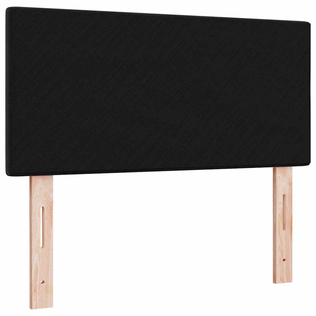 vidaXL LED Kopfteil mit LED-Lichtleisten Schwarz 100 cm Polyester