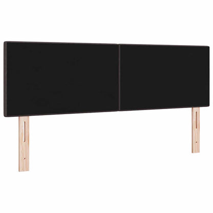 vidaXL LED Kopfteil mit LED-Lichtleisten Dunkelbraun 144 cm Polyester