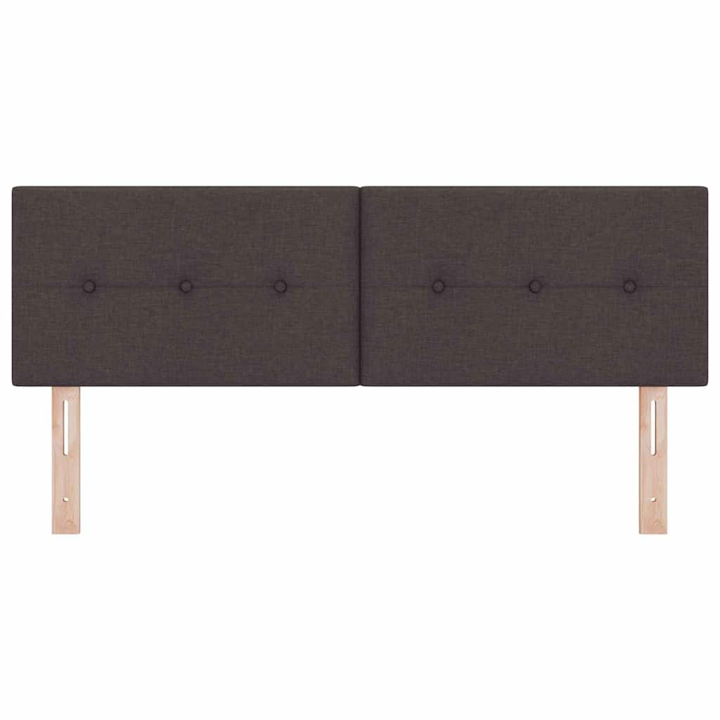 vidaXL LED Kopfteil mit LED-Lichtleisten Dunkelbraun 144 cm Polyester